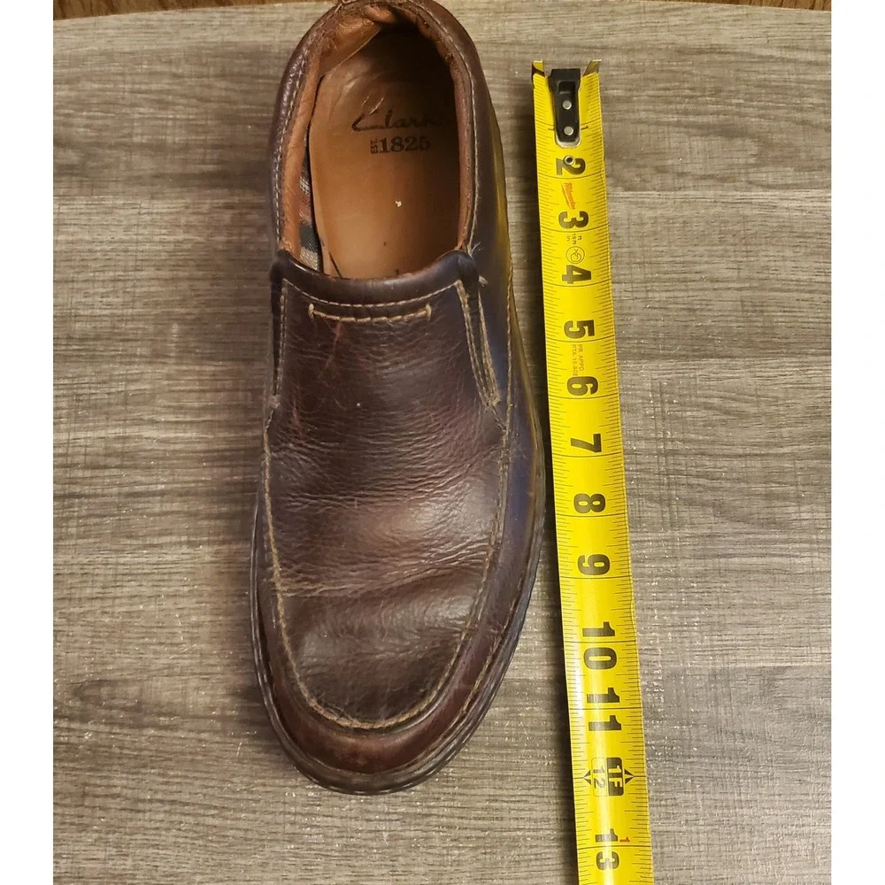 Clarks Slip‎ On Leather Loafers Mens Size 10 Brown